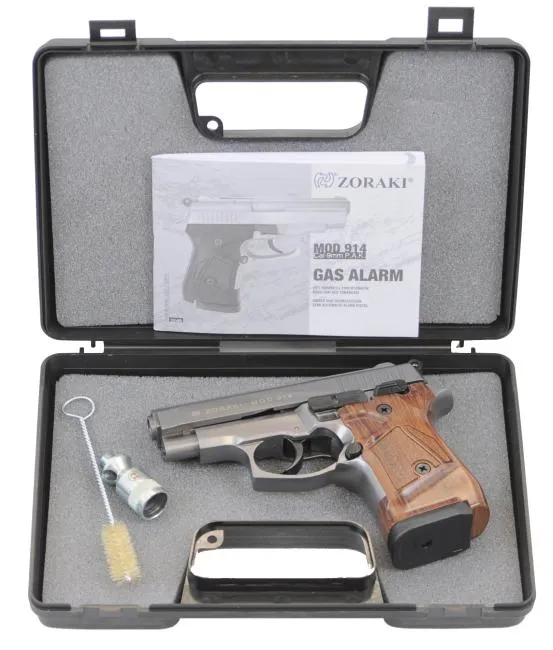 Zoraki 914-P 9mm P.A.K SRS Titan mit Holzoptik Griffschalen